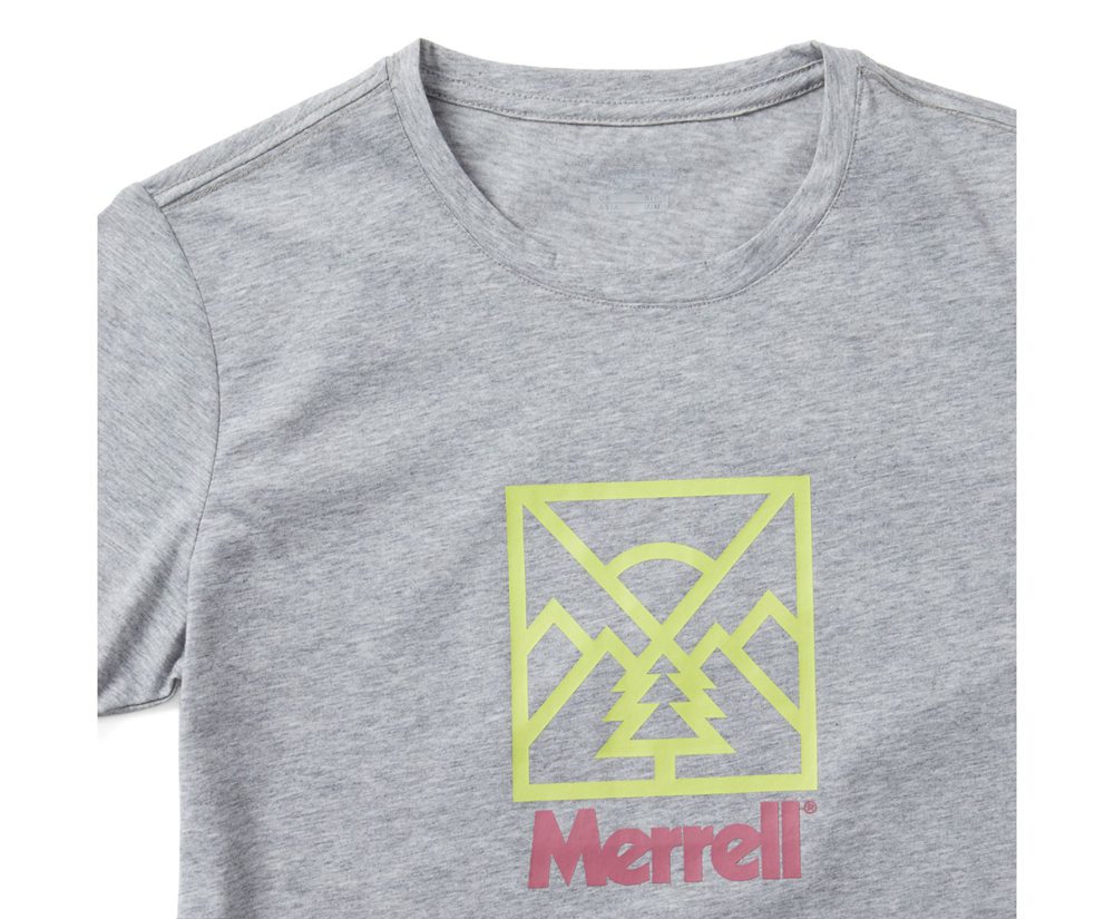 Merrell Kort Ærme Dame - Stamp Tee - Grå - WQA416350